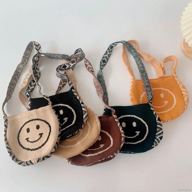 Túi đeo chéo hình mặt cười dễ thương cho bé