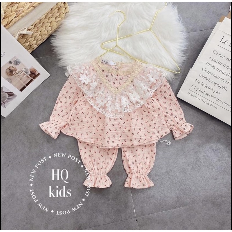 Bộ đũi dài tay cho bé gái