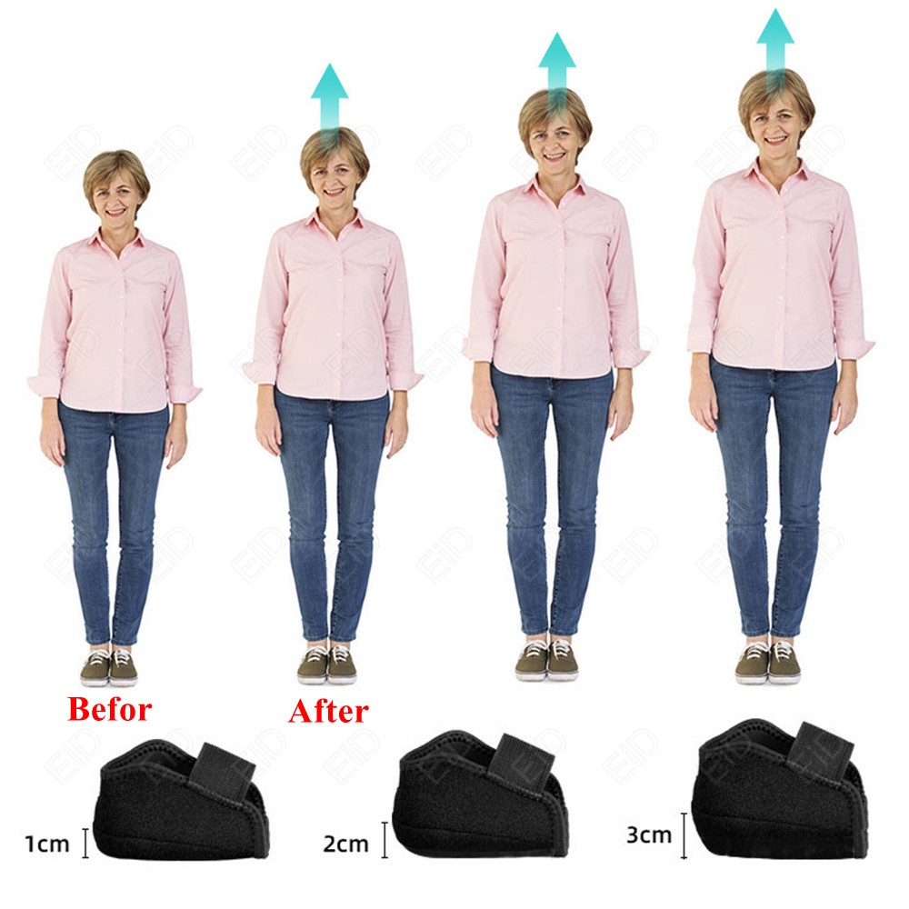 Đế Lót Giày Tăng Chiều Cao 2 / 3 / 5 cm Bằng Silicone Đàn Hồi Điều Chỉnh Được Cho Nam & Nữ