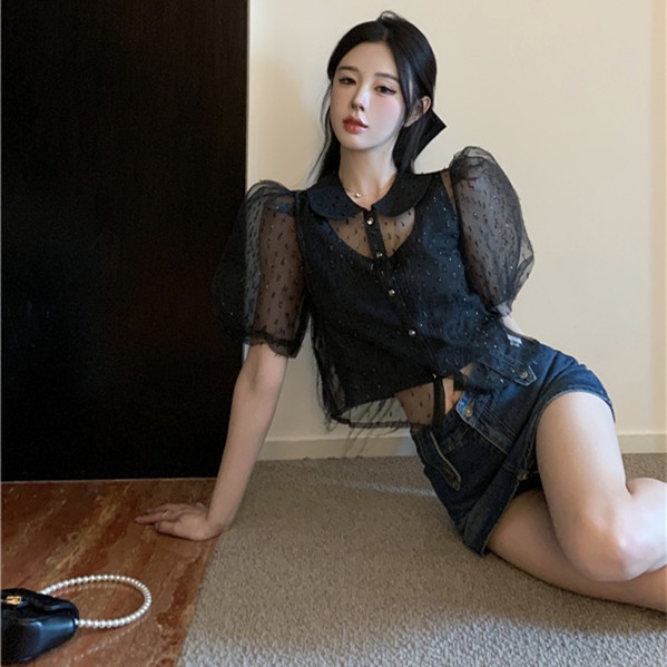 Áo Sơ Mi Tay Ngắn Thời Trang Mùa Hè Quyến Rũ Dễ Phối Đồ Cho Nữ