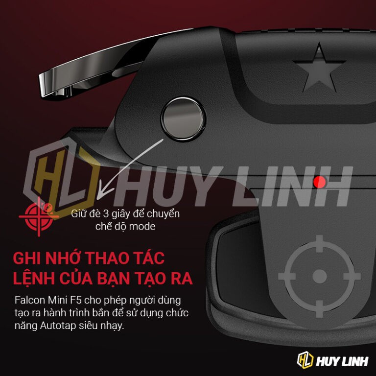 Nút bắn chơi game FPS GameSir F5 Falcon mini/Auto Tap khủng _ Hỗ trợ PUBG Mobile, Liên quân cực tốt