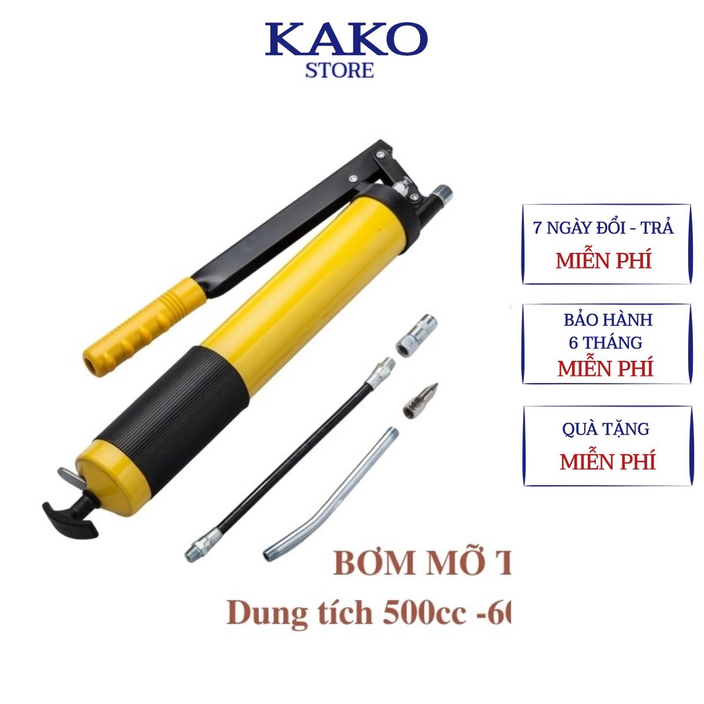 Bơm mỡ tay KAKO ( mỡ nhồi) 500cc, 600cc, 900cc, súng bơm mỡ bằng tay