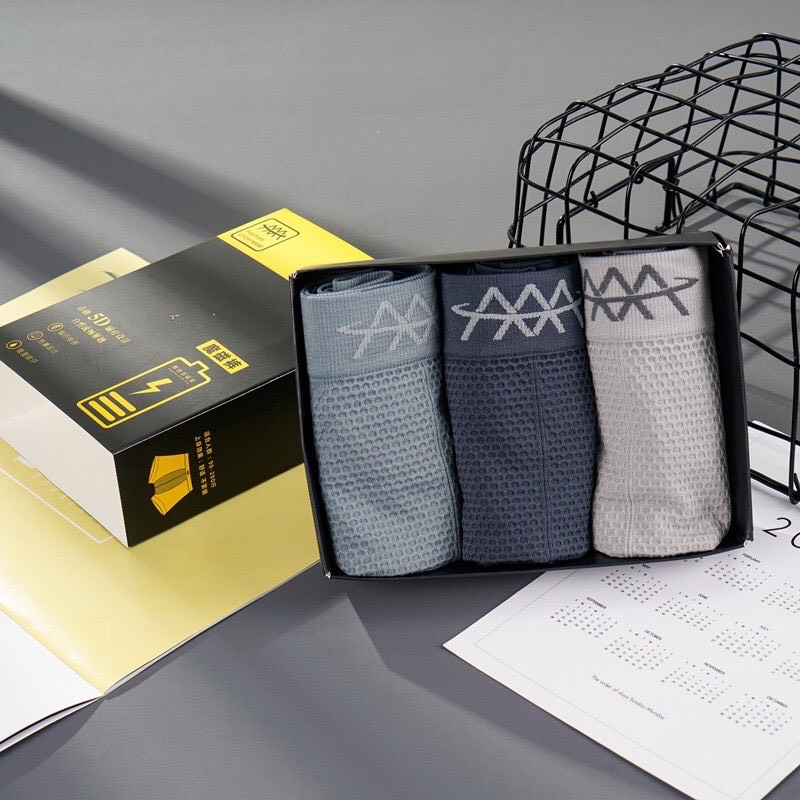 [Combo Hộp 3 Quần] Sịp Đùi Nam Cotton Cao Cấp, Quần Lót BOXER Chất Liệu Co Dãn 4 Chiều Thấm Hút Mồ Hôi LOTNAM15