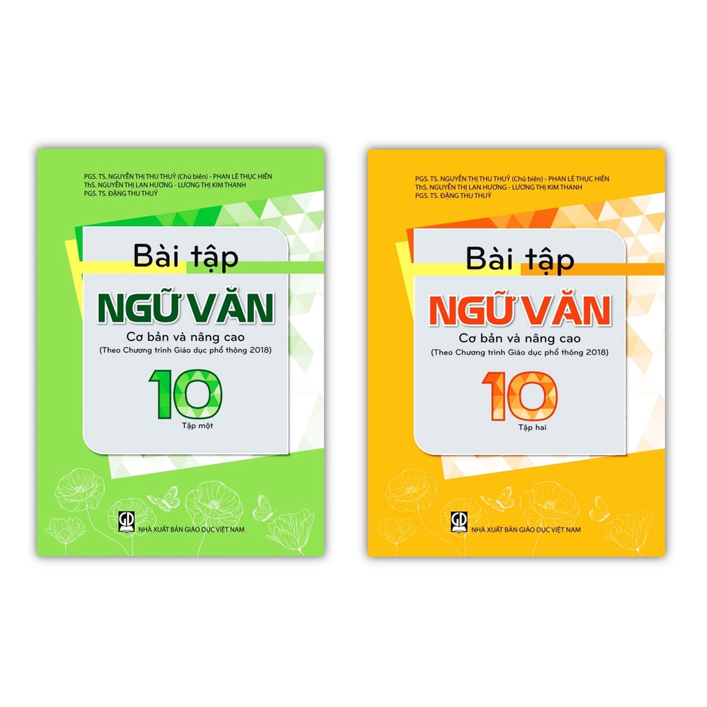 Sách - Combo Bài Tập Ngữ Văn 10 - Tập 1 + 2 cơ bản và nâng cao (Theo Chương trình Giáo dục phổ thông 2018)