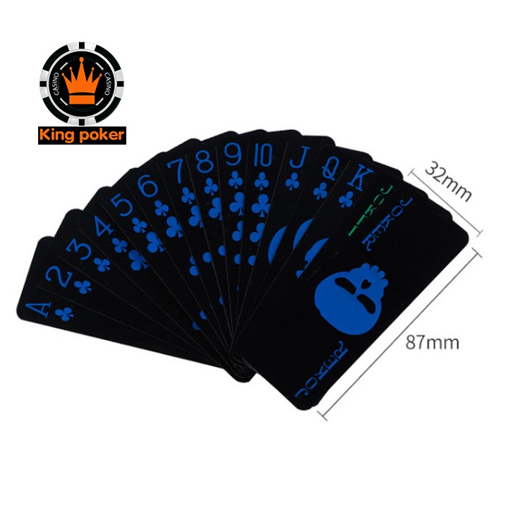 Bộ bài tây mini đen 100% plastic không thấm nước