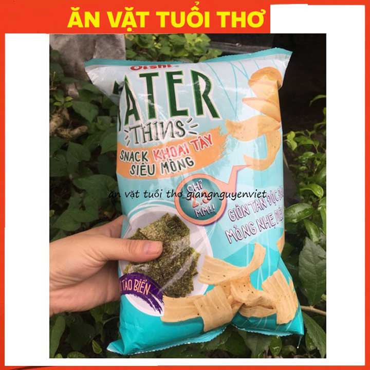 Bim bim Oishi Tater Thins snack Khoai Tây siêu mỏng vị tảo biển 75g