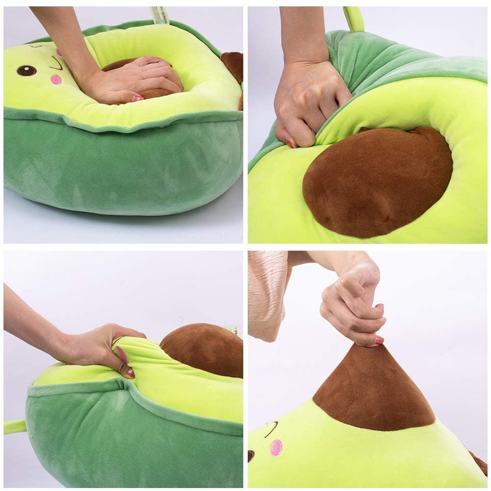 Gối Ôm Nhồi Bông Hình Quả Bơ Dễ Thương Thân Thiện Với Làn Da