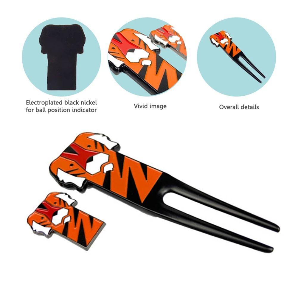 Dụng Cụ Đánh Dấu Vị Trí Bóng Golf Bằng Hợp Kim Kẽm Họa Tiết Hổ Hoạt Hình