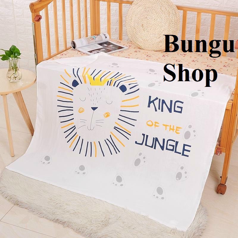 🔥FREESHIP🔥 Chăn lụa / Khăn cotton sợi tre mềm mại cho bé sơ sinh và trẻ mầm non bốn mùa - Bungu Shop