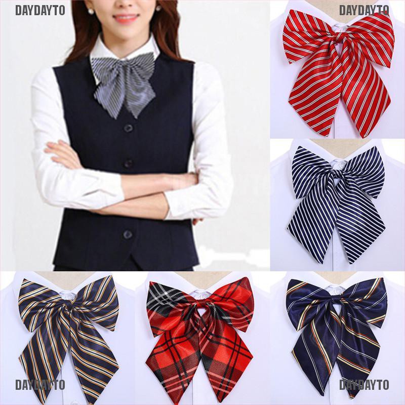 Nơ Đeo Cổ Bằng Lụa Kẻ Sọc Xinh Xắn Cho Nữ