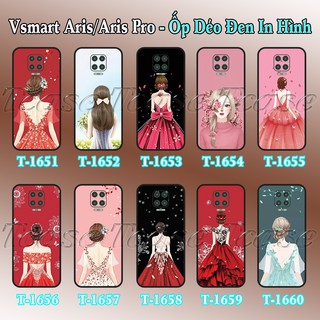 Ốp lưng Vsmart Aris/ Aris Pro dẻo đen in hình Cô gái
