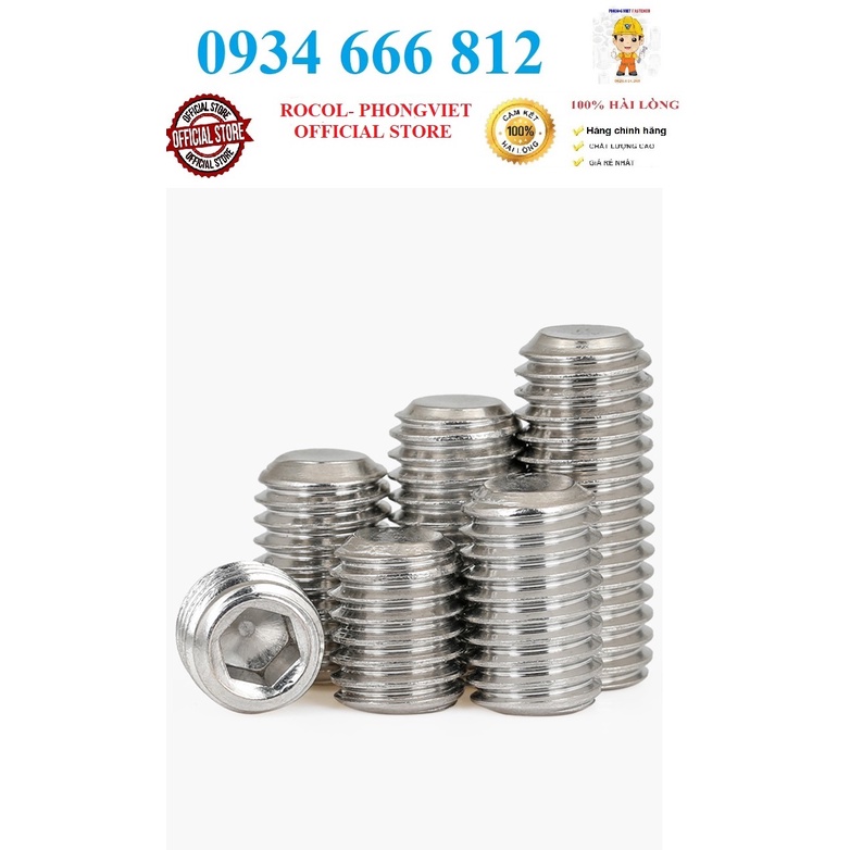 50c Vít trí đầu bằng inox304  M5x8, M5x10, M5x16