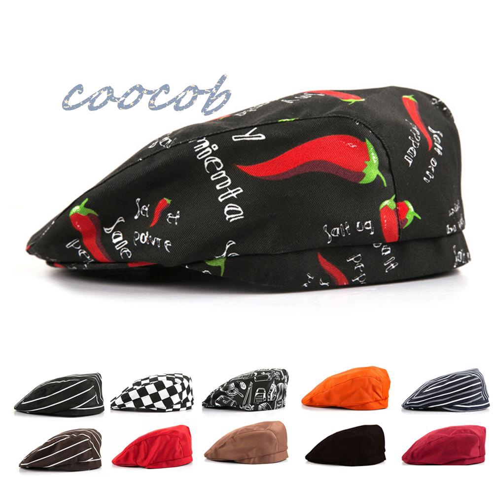 Nón beret chất liệu vải cotton dành cho nam nữ làm đầu bếp