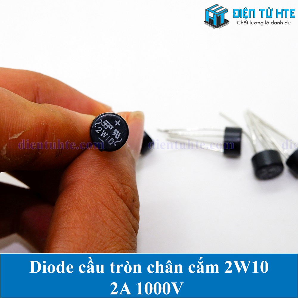 Bộ 5 Diode cầu 2A 1000V tròn chân cắm 2W10 SEP [CN2]