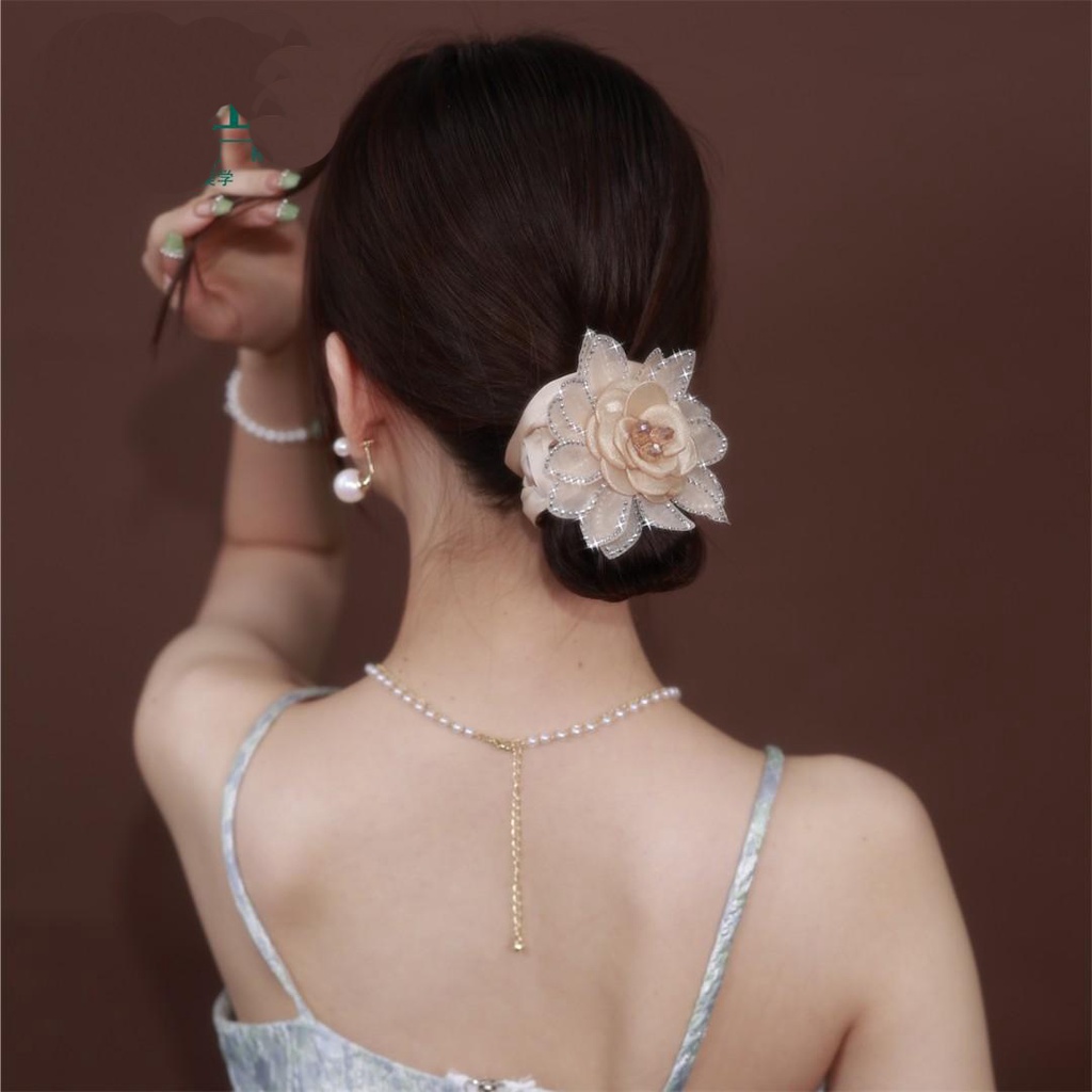 Dây Cột Tóc Đính Hoa Hướng Dương Lấp Lánh Chất Lượng Cao