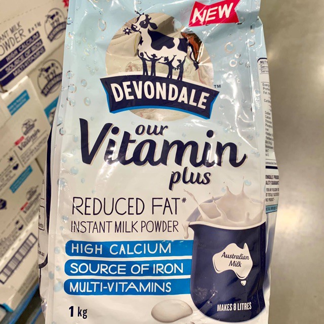 Sữa tươi dạng bột Devondale Plus gói 1kg Úc