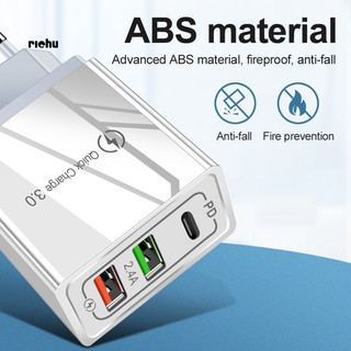 Củ Sạc Nhanh 3 Cổng Usb Pd 18w Qc3.0