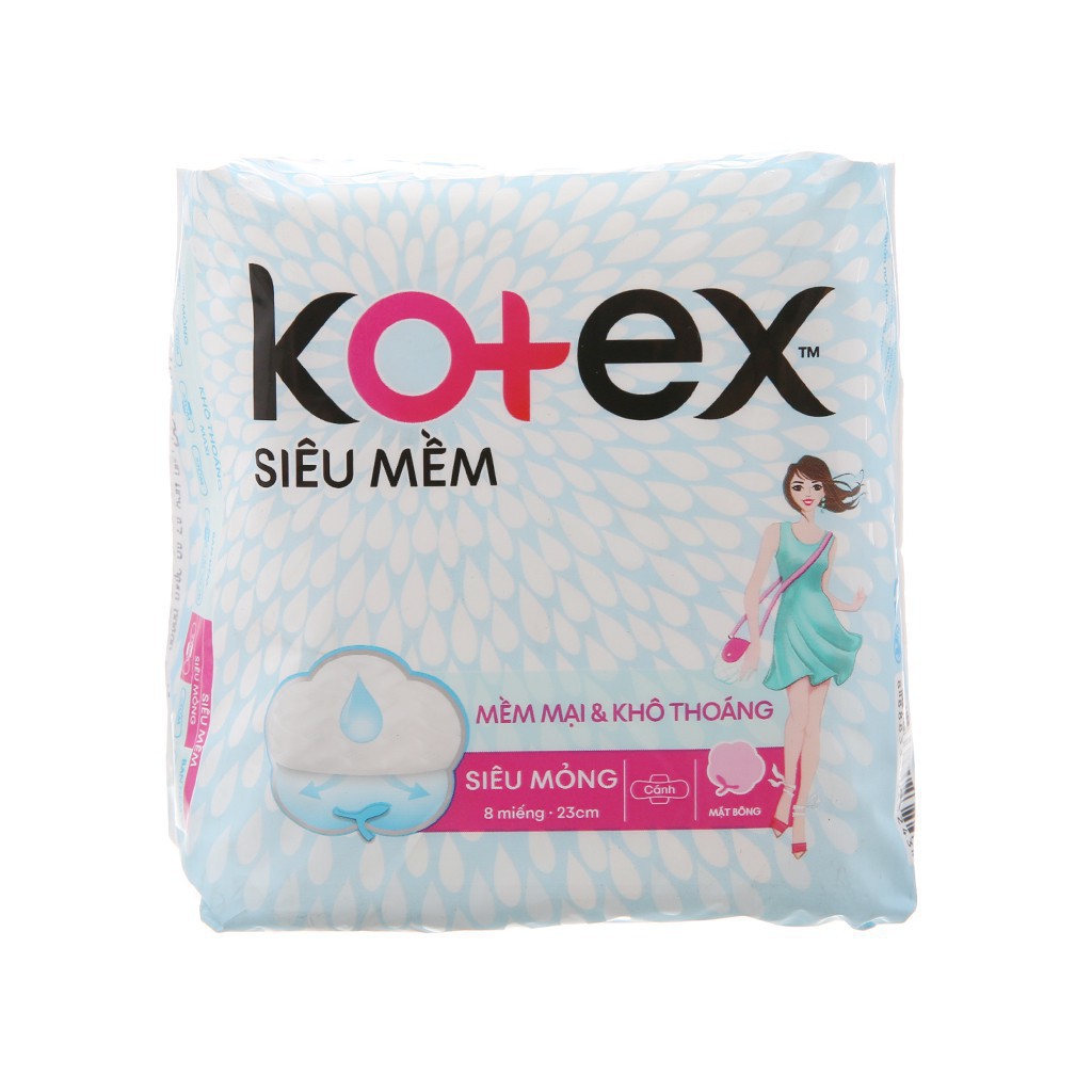 Băng vệ sinh Kotex siêu mềm siêu mỏng cánh 8 miếng nhathyshop