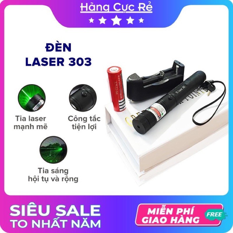 Đèn Laser xài pin sạc chiếu xa nhiều hình 🔵Freeship🔵 Bút trình chiếu slide, con trỏ laze nhỏ gọn