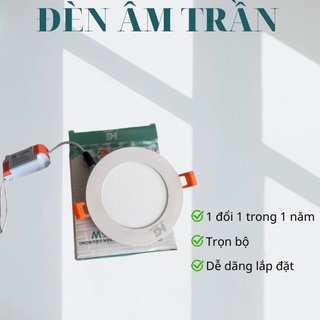 Đèn Led âm trần HG 6w 9w ánh sáng trắng, vàng - bảo hành 12 tháng