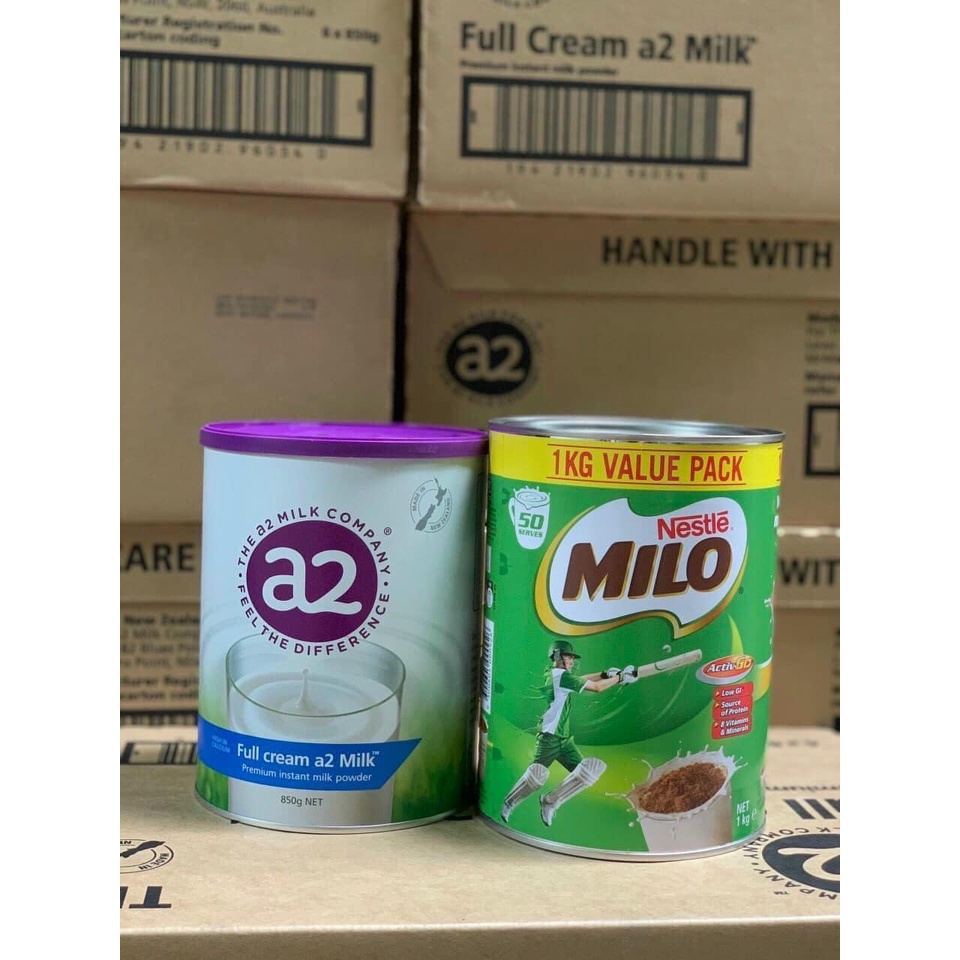 Sữa Milo 1kg & A2 hộp 850gr Úc date 2022