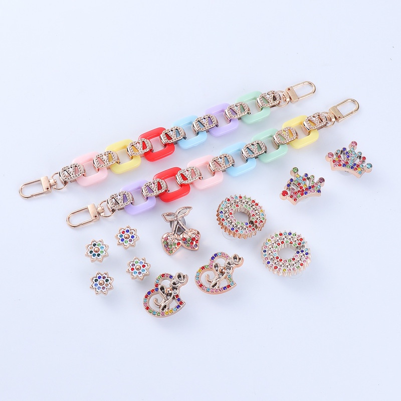Bộ Phụ Kiện Làm Phụ Kiện Trang Trí Giày Dép Crocs Jibbitz DIY Hình Con Ong Phong Cách retro Châu Âu