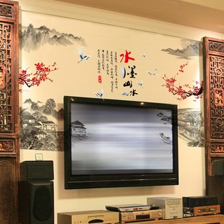 Decal dán tường cành đào phong thủy