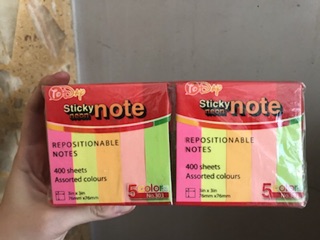 Giấy note phân trang 4 màu 5 màu size 3*3