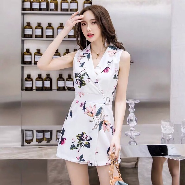 JUM HOA NGẮN CỔ VEST