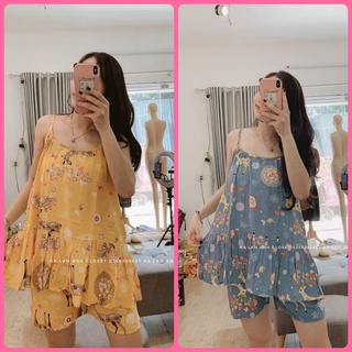 Bộ lanh bầu CỘC 2 DÂY, chất lanh mát lạnh, thoáng mát, rộng rãi, tiện lại cho bé ti