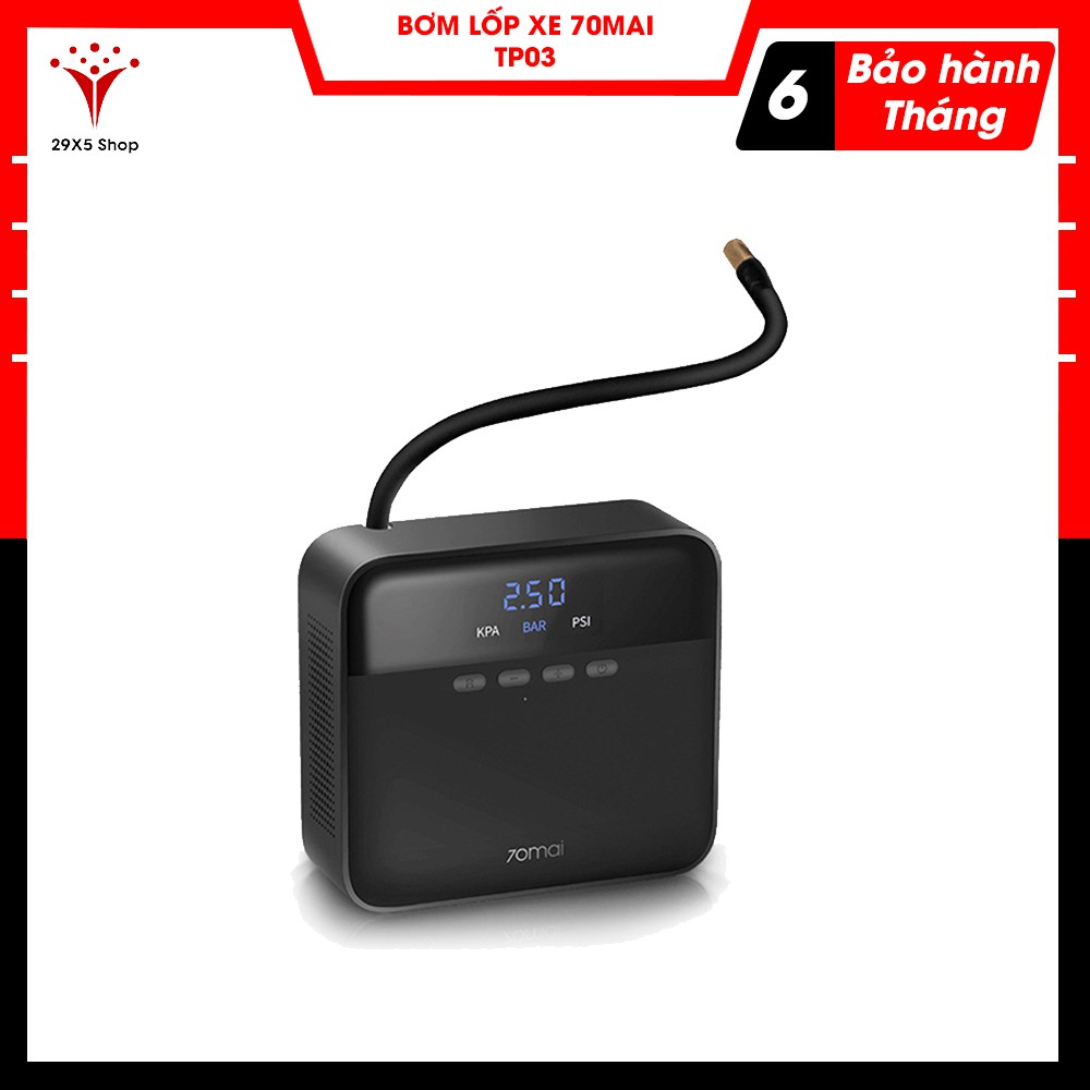 Máy bơm lốp xe ô tô mini tự động Xiaomi 70mai Midrive TP03 - 29X5 SHOP