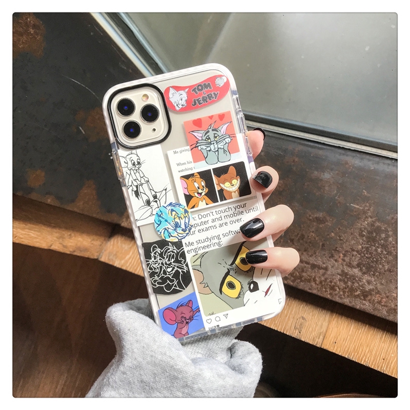 Ốp iphone - Ốp lưng Tom và Jerry cạnh 5/5s/6/6s/6plus/6splus/7/8/7plus/8plus/x/xs/xs max/11/11pro max - Awifi Case S5-5