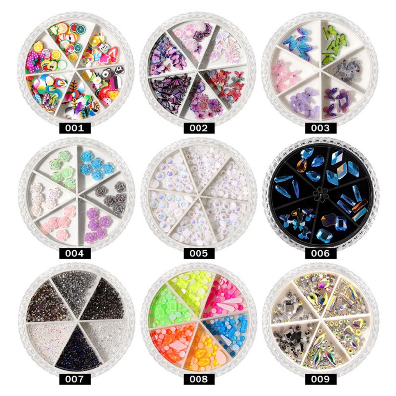 Hộp Đá 3D Lấp Lánh Trang Trí Móng Tay Nghệ Thuật