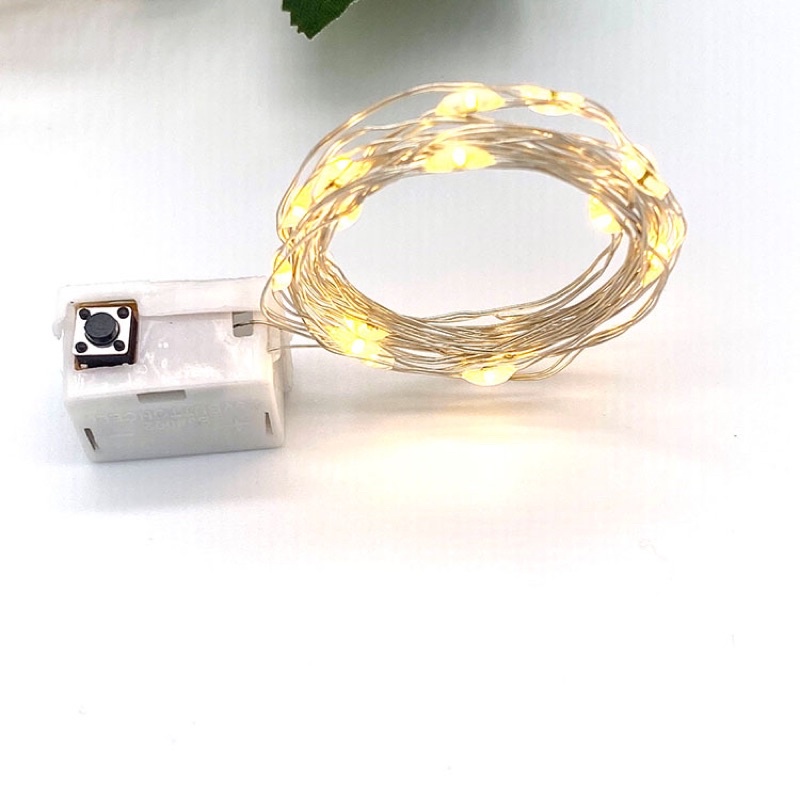 Đèn led trang trí decor 3 chế độ có dây pin độ dài 2m