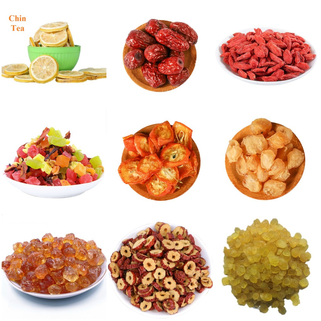 💥100G- HOA QUẢ SẤY TỔNG HỢP- NGUYÊN LIỆU CHÈ DƯỠNG NHAN