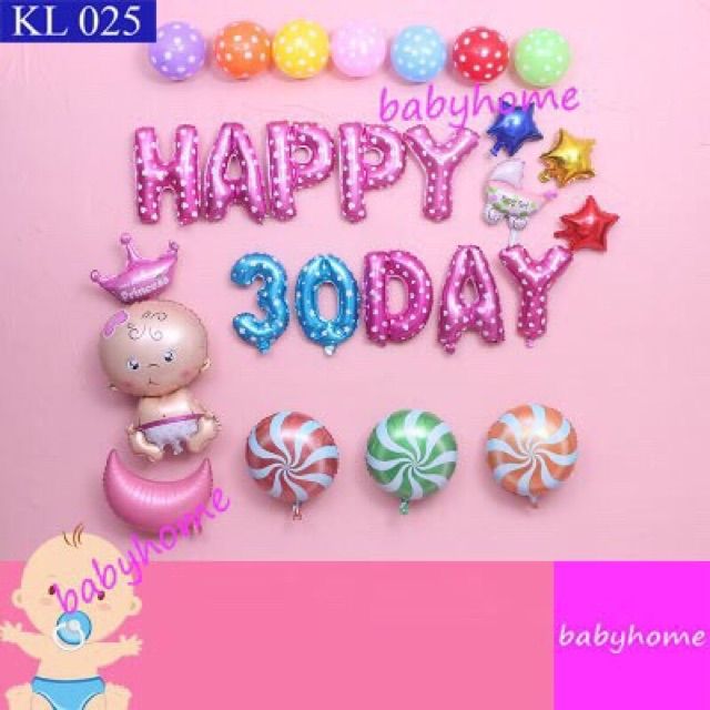 Set bóng đầy tháng em bé