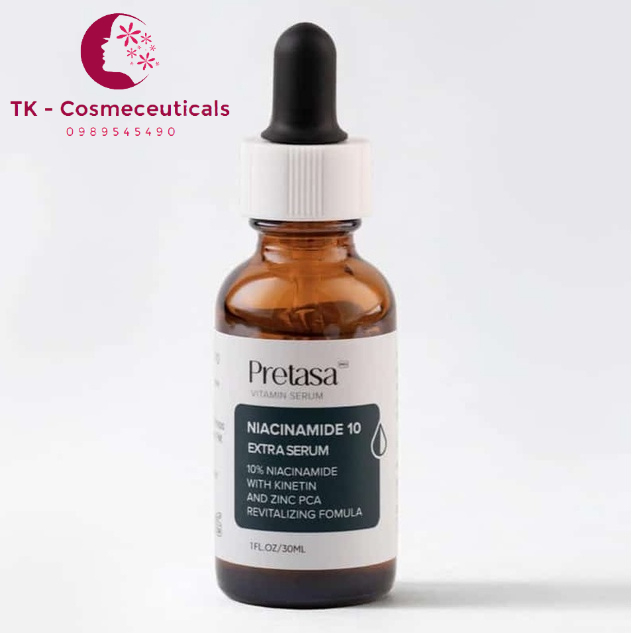Serum Pretasa Niacinamide 10% Extra Giúp Sáng Da, Mờ Thâm, Chống Lão Hóa - 30ml