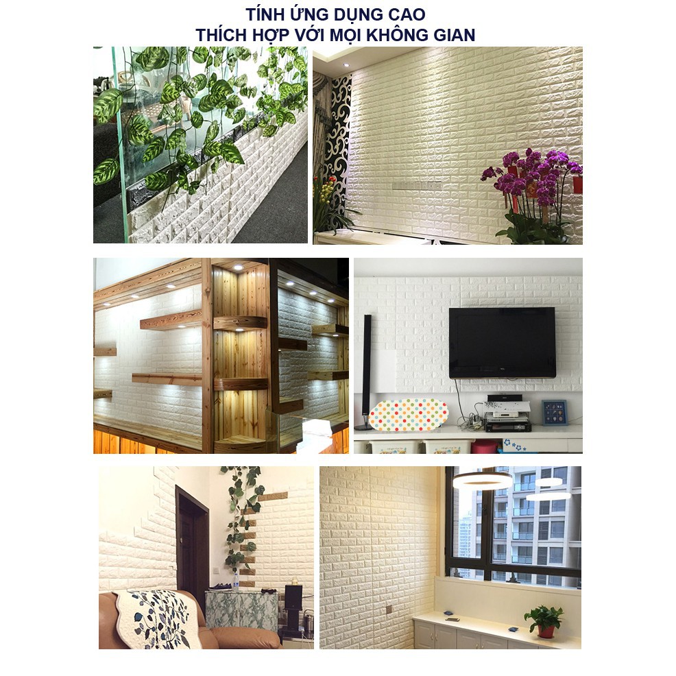 Xốp dán tường giả gạch 3D - Khổ 70x77