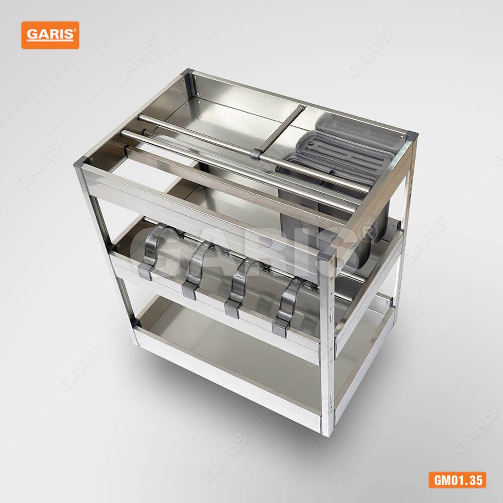 [FREESHIP HCM] Giá Dao Thớt, Gia Vị, Chai Lọ Garis GM01 - Inox - Dùng Cho Cánh Kéo