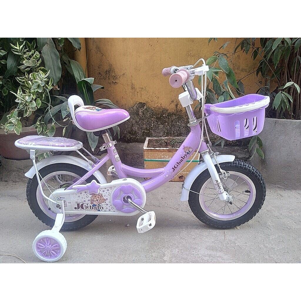 Xe đạp JG baby tím size 12 cho bé gái 3 đến 5 tuổi