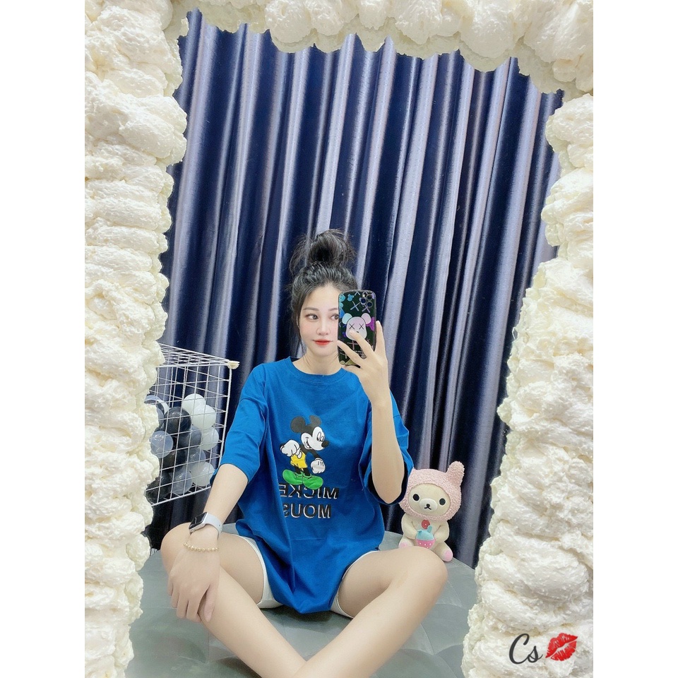 Áo Thun A-studios Cotton Mickey Fom To Rộng&lt;70kg