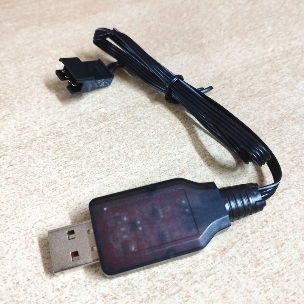 Dây sạc usb 7.4V dung lượng 500mA chân cắm SM4P sạc pin 14500, Lion 523450