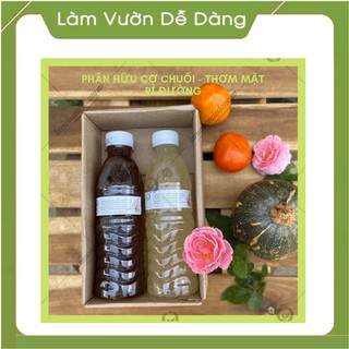 COMBO 2 PHÂN BÓN HỮU CƠ ( CHUỐI + MẬT GỈ ĐƯỜNG , THƠM + NƯỚC VO GẠO ) - bổ sung kali giúp đậm màu hoa
