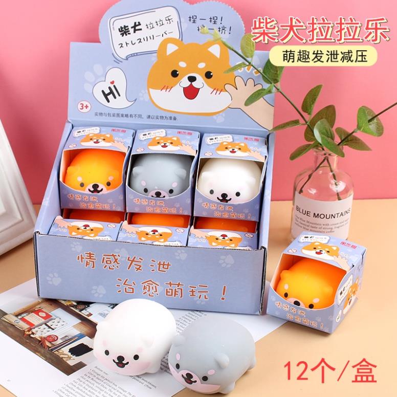 Thú dẻo bóp giảm stress - Chó Shiba - Bánh bao- Ếch, Ngựa, Vịt dạng mochi silicon bóp dẻo