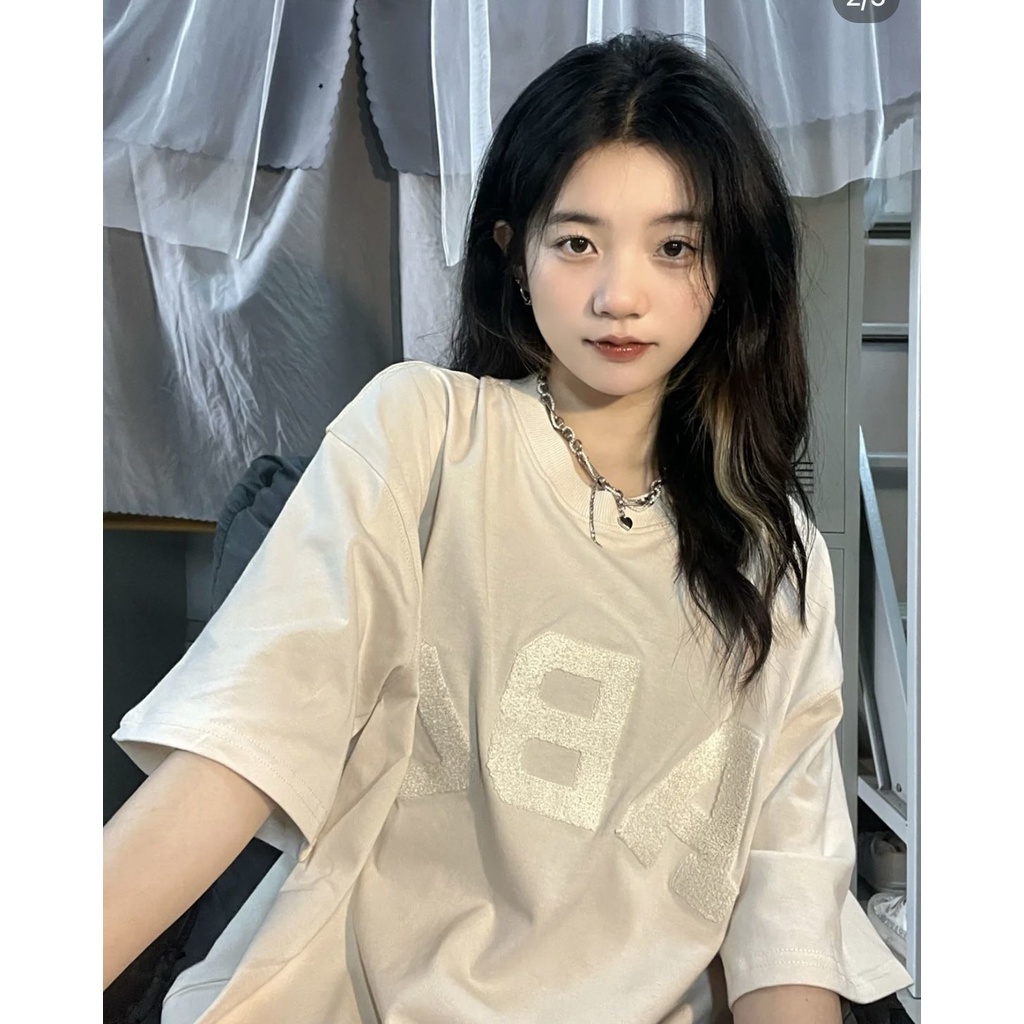 Pure desire [flocking embroidered short sleeve] INS super hot cream embroidery national fashion loose y2k millennium hot girl T-shirt women's fUYr