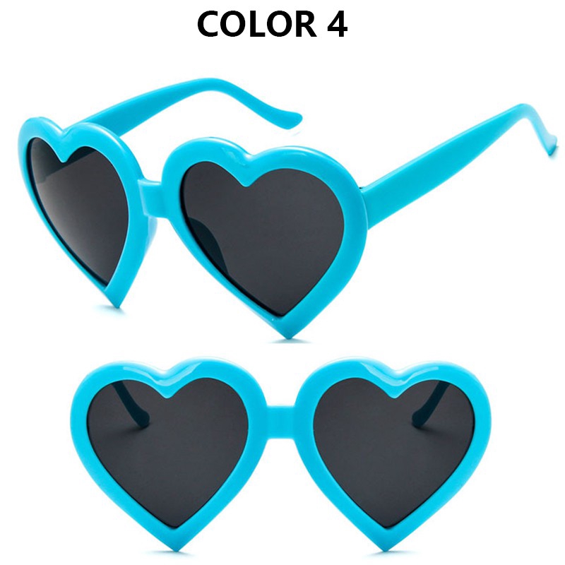 Kính râm kiểu vintage hình trái tim đáng yêu chống tia UV 400