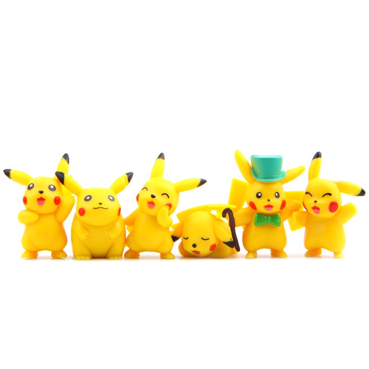 Combo 18 Mô Hình Nhân Vật Pikachu Xinh Xắn Dễ Thương