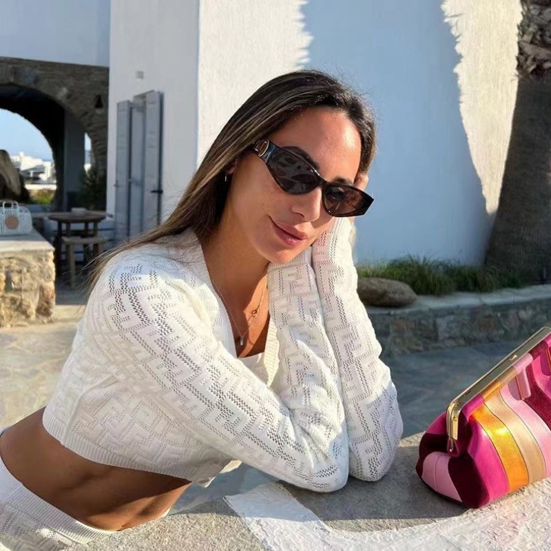 Kính Mát Thời Trang Hình Mắt Mèo Màu Sắc Ngọt Ngào Phong Cách Phương Tây