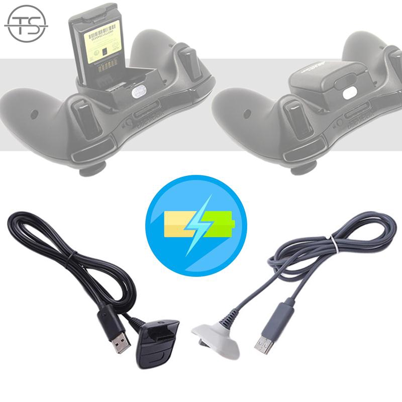 Wireless Game Controller Rechargeable Battery Charging Cable Cord For Xbox 360