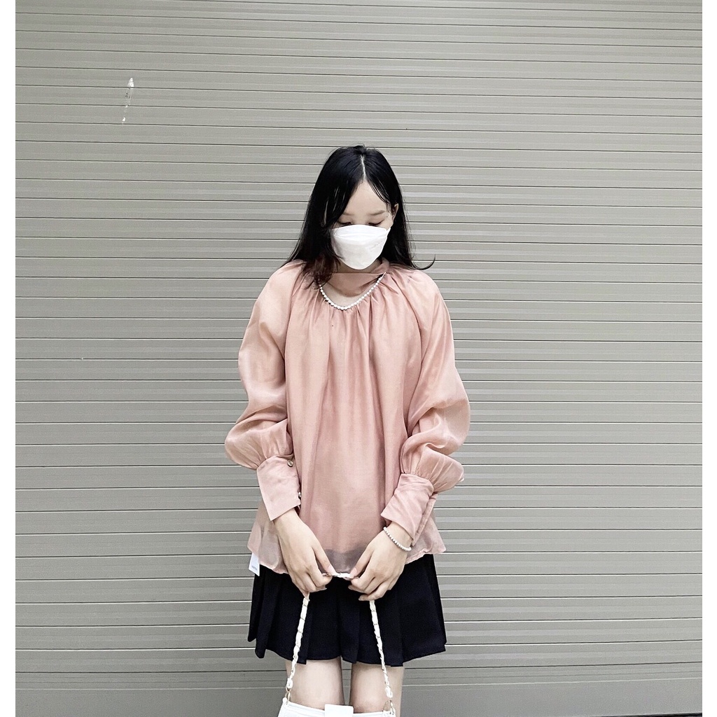 Áo bầu công sở đẹp Dambauxinh-1235 Áo bầu thiết kế dài tay